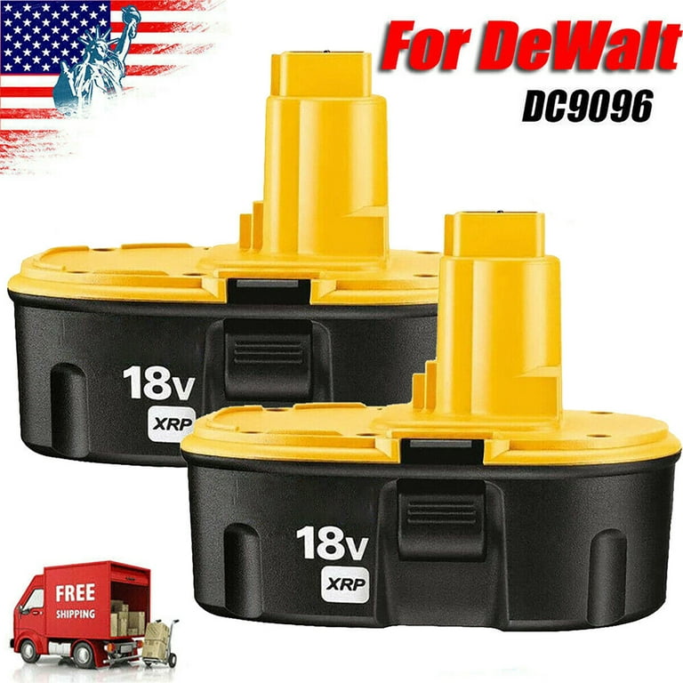 2Pack 18V Battery for Dewalt 18 Volt XRP Battery DC9096-2 DC9098 DC9099  DW9096