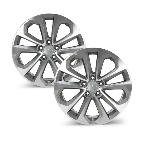 2 Pack 18" Wheel Rim 18x8-inch 5-Lug Machined Grey, for 2013-2015 Honda Accord Replacement Rims