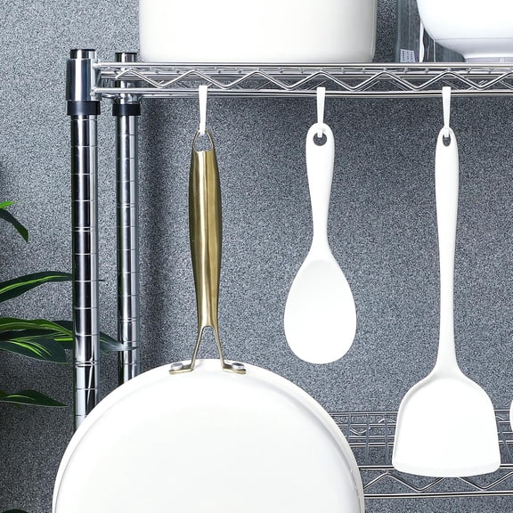 2 Pack 18'' Wire Shelving Accessories Wire Closet Shelving Accessories Hanger Rails Durable Gallery Rails for Shelves Silver Steel Chrome Rail for Shelves Rust Resistant Steel Rail for Closet