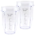 thumbnail image 1 of 2 Pack 18 oz Cup Replacement Part 427KKU450 Compatible with Nutri Ninja Auto-iQ BL480 BL640 CT680 Blenders, 1 of 5