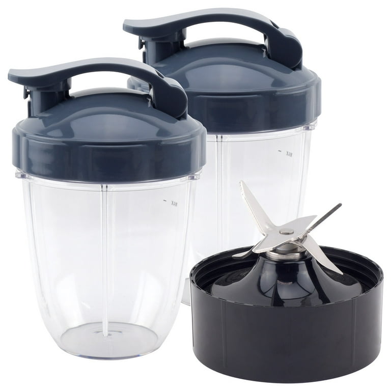 22 oz Tall Cup with Flip Top To-Go Lid and Cross Blade Replacement Parts for Magic Bullet 250W MB1001 Blenders