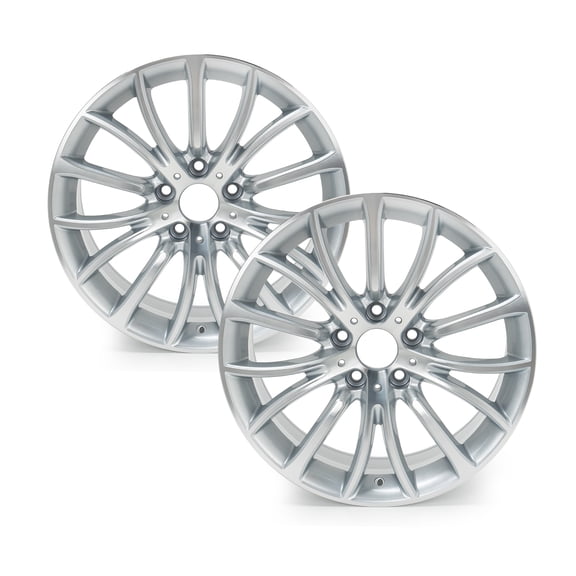 2-Pack 18 x 8 inch Wheel Rim for BMW 320i 328i 330i 330e 335i 340i 428i 430i 435i 440i, 18" Silver Alloy Replacement Rim