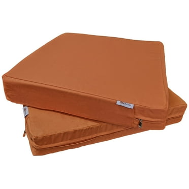 2 Pack 18"x16"x4" Memory Foam Platform Water-resistant Cushions for Outdoor Patio Seats