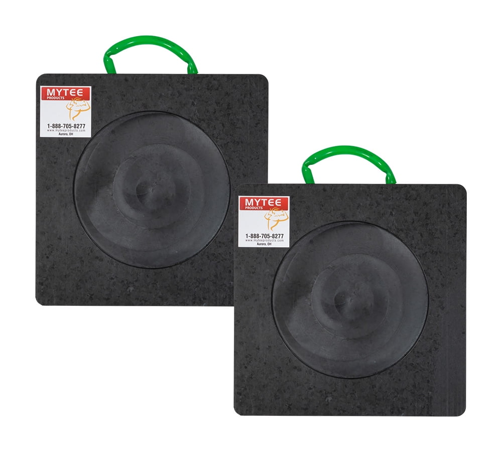 2 Pack 18"x18"x2" Heavy Duty Outrigger Pad for RV with Recessed Radius - Black Stabilizing Jack Landing Pad for Crane, Wrecker, Tow Truck, RVs
