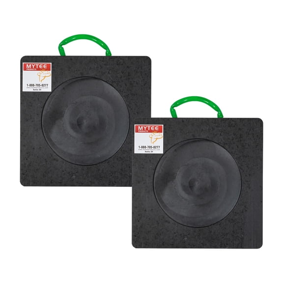 2 Pack 18"x18"x2" Heavy Duty Outrigger Pad for RV with Recessed Radius - Black Stabilizing Jack Landing Pad for Crane, Wrecker, Tow Truck, RVs