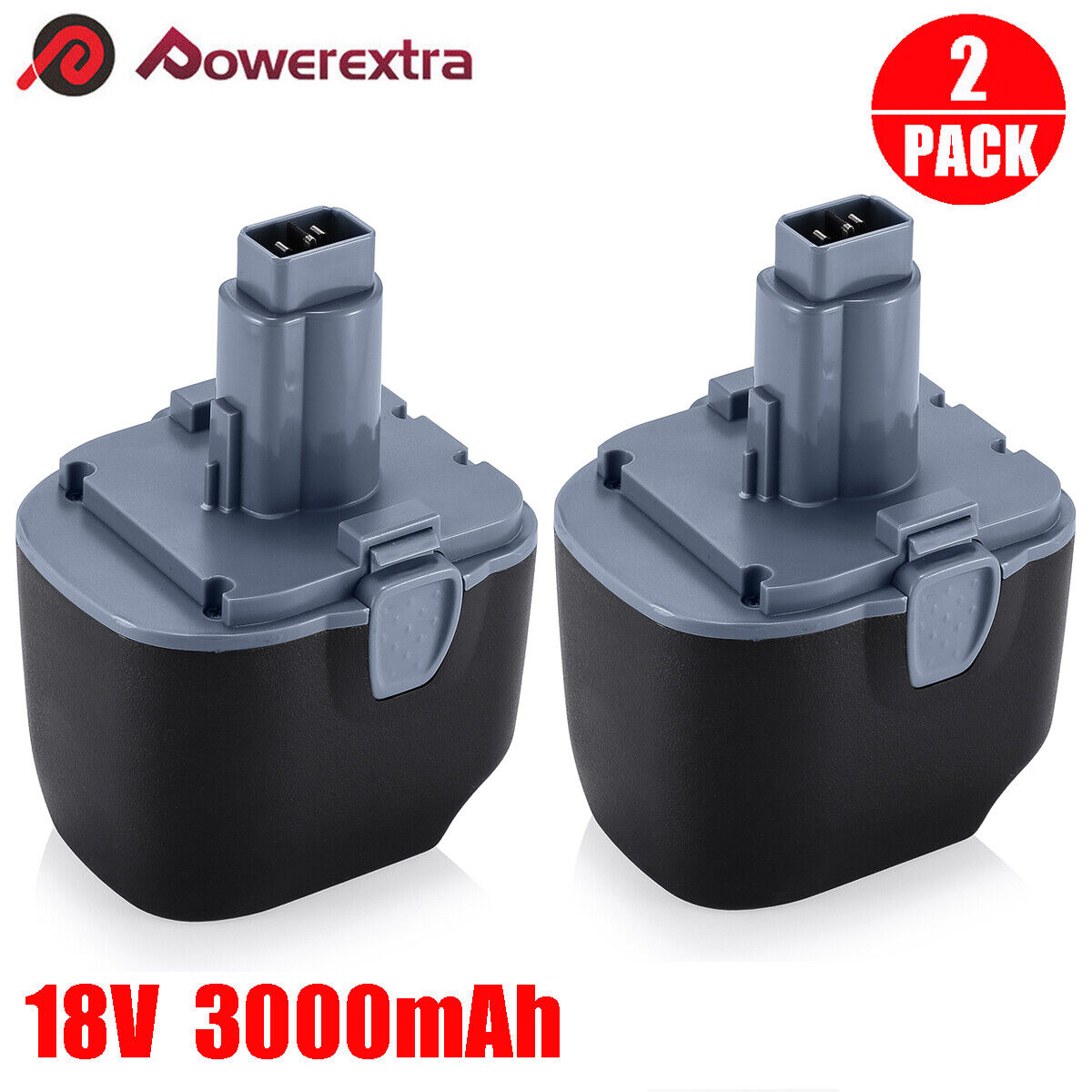 2 Pack 18V 3.0Ah NiCd Battery for Lincoln Power Luber Grease Gun 1801