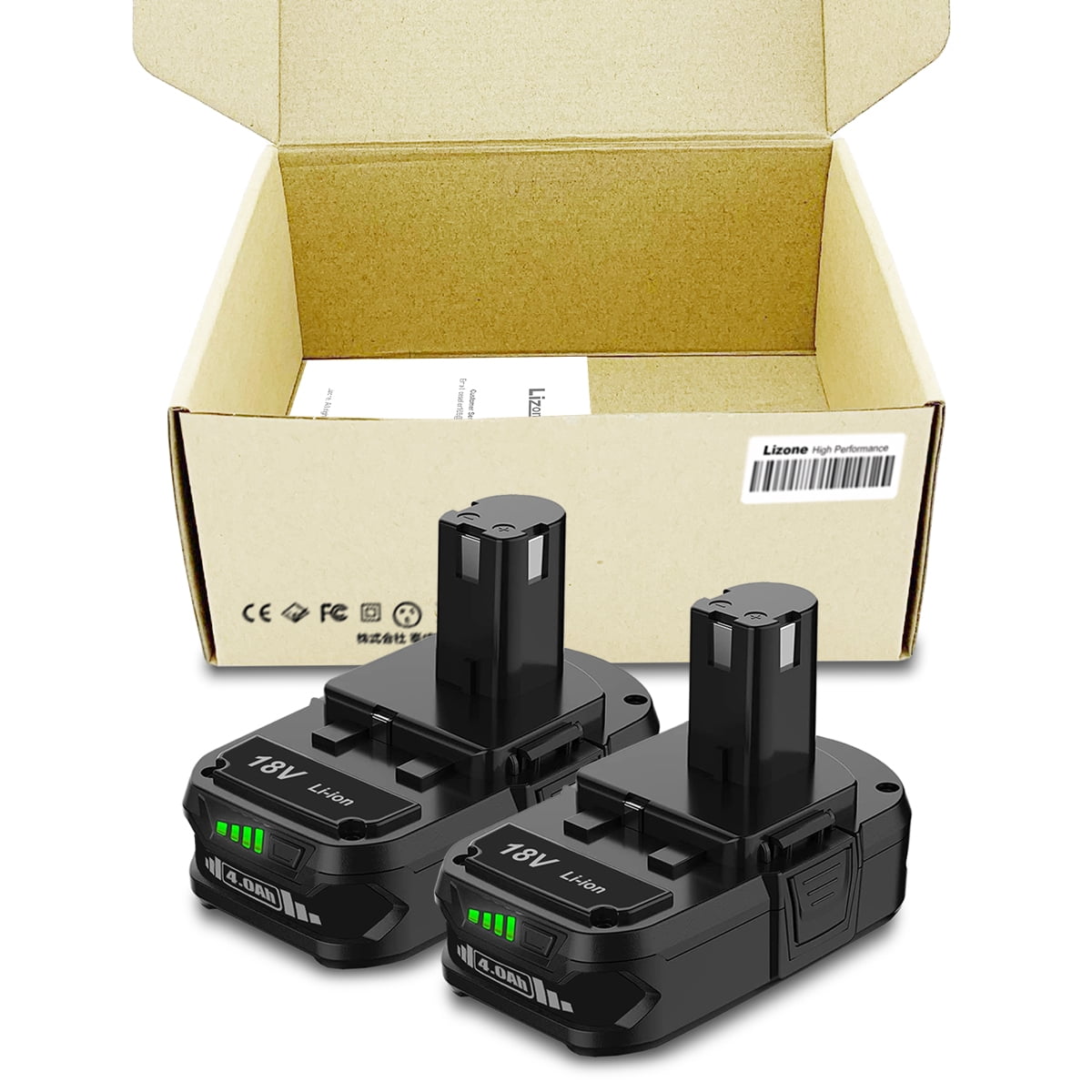 2-Pack 18V Replacement Battery For RYOBI – PBP005, P197, P189, P108 – 6.5Ah