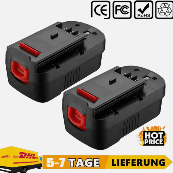 2X HPB18 4.8AH 18V HPB18-OPE 244760 18V NI-MH Battery Replace for B+Decker