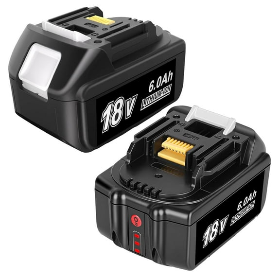 2 Pack 18V 6.0Ah Battery Compatible for Makita 18 Volt Batteries BL1860B BL1820B BL1830B BL1840B BL1850B