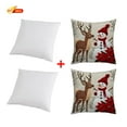 thumbnail image 1 of 2 Pack 18x18 inch Throw Pillow Inserts with 2 Christmas Pillowcases, Soft Breathable Pillow Inserts, Non Wrinkles Pillow Insert for Bed, Couch, Fluffy Pillow Insert for Christmas Home Decorations #08, 1 of 7