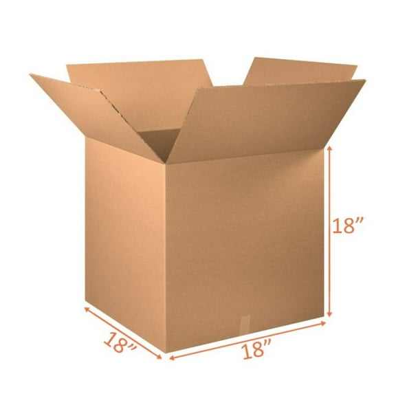 (2 Pack) 18x18x18 Double Wall Shipping and Packing Box - Heavy Duty