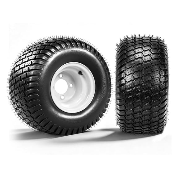 2 Pack 18x8.50-8 Lawn Mower Tires with Rim,18x8.5x8 Golf Cart Tires On Rims with 4" Center Lug Configuration, 2.76" Center Bore.,4 Ply Tubeless Lawn Garden Turf Tire and Wheel Assembly