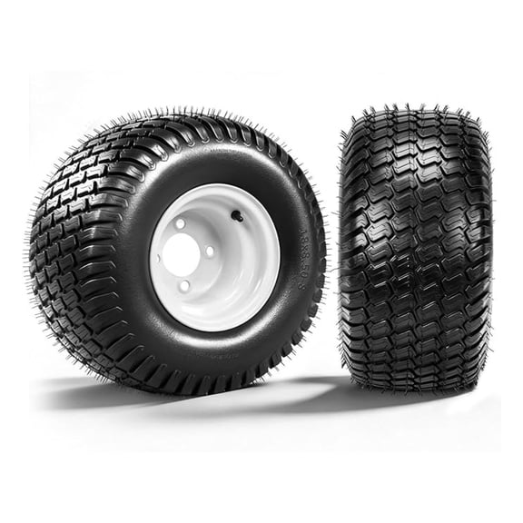 2 Pack 18x8.50-8 Lawn Mower Tires with Rim,18x8.5x8 Golf Cart Tires On Rims with 4" Center Lug Configuration, 2.76" Center Bore.,4 Ply Tubeless Lawn Garden Turf Tire and Wheel Assembly