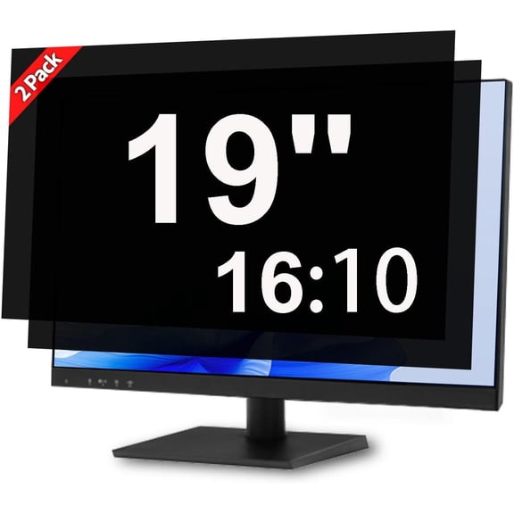 [2 Pack] 19 Inch Computer Monitor Privacy Screen, Anti Glare Filter