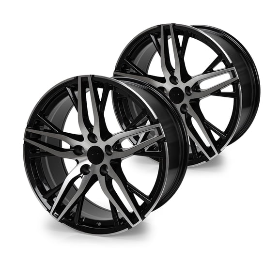2-Pack 19" Replacement Rim for Honda Accord Sport 2016-17 Wheel, 19x8.5-inch Machined Black Wheel Rim ET35