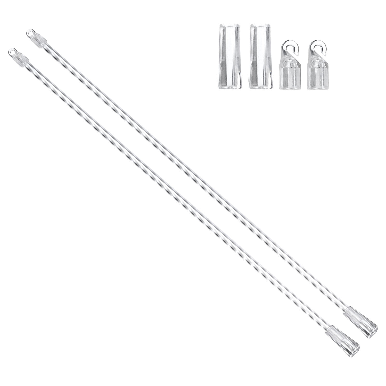 Uxcell 2 Pack 18.9" Transparent Blind Wand Replacement Parts with Hook ...