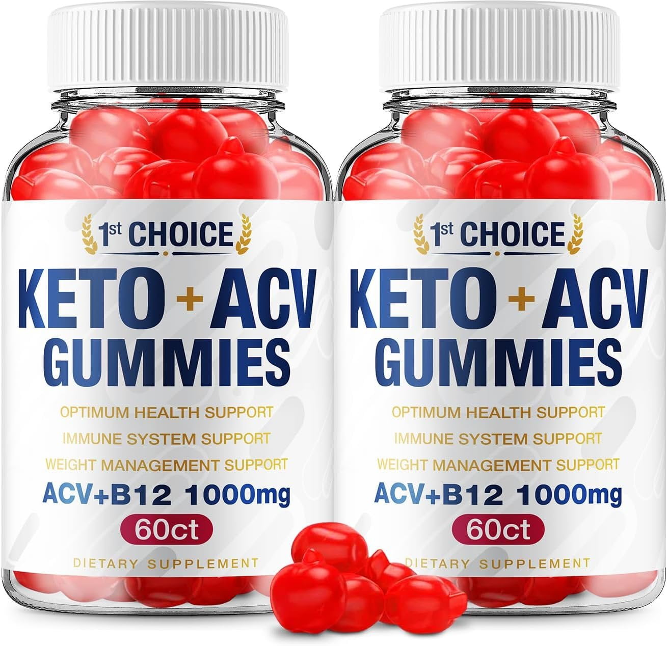 2 Pack 1st Choice Keto ACV Weight Loss Gummies Keto First Choice ACV Advanced Formula Plus Apple Cider Vinegar Keto Gummies Dietary Supplement B12 Beet Root Juice Men Women 120 Gummies