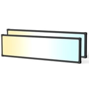 2 Pack 1x4 LED Flat Panel Light   5500LM Ultra-Bright, Dimmable 30-50W, 3000K-6500K Adjustable, 0-10V Dimming, Slim Surface Mount Ceiling Light for Office, Home, Garage