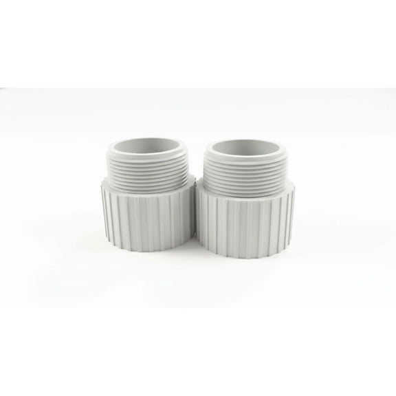 2-Pack 2 1/2" PVC Male Adapters, Schedule 40 | High-Strength Slip x Male Thread Connectors for Commercial & Residential Plumbing