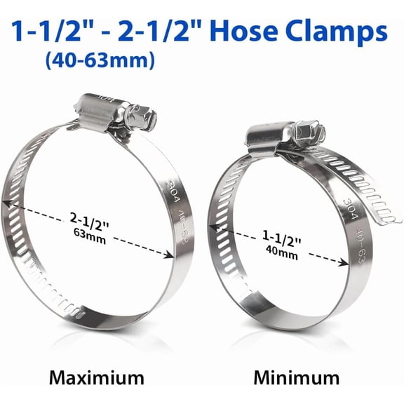 2 Pack 2-1/4 Inch Wall Mount Ceiling Mount Pipe Support Clamp, Adjustable Stainless Steel Split Ring Hanger, Pipe Bracket Holder for Pipe Support Pipe Fixing Pole Support