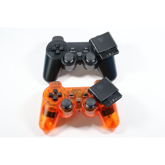 2-Pack 2.4G Wireless Controller Gamepad Dual Vibration Compatible For Playstation 2 PS2 PS1