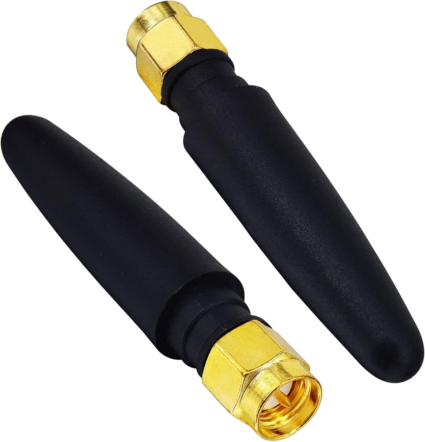 2-Pack 2.4GHz Mini WiFi Antenna 2dBi FPV Antenna Omni Directional SMA Male Omni-Directional Small PC WiFi Bluetooth Antenna Aerial Signal Booster Adapter Network Receive for Wireless Router