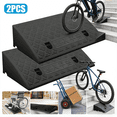 thumbnail image 1 of 2 Pack 2.7'' Rise Driveway Rubber Curb for Ramps,Driveway Ramp Car Slope Ramp for Loading, 1 of 7