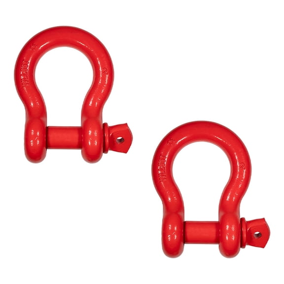 (2 Pack )2" Anchor Shackle Forged Carbon Steel w/ Alloy Screw Pin Load Limit # 35 Tons (70,000 lbs) | Double Rust Protection Heavy Duty D Ring Shackle for Towing, Rigging & Vehicle Recovery