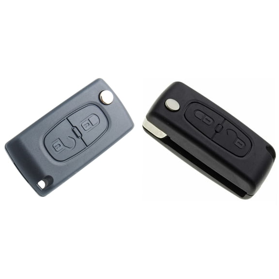 2 Pack 2 Button Flip Key Fob Shell Case HU83 CE0536 for Peugeot 207 307 308 407 607 807 Partner for Citroen C2 C3 C4 C5 C6 C8 DS3 DS4 Jumpy Berlingo