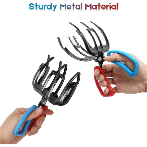 2 Pack (2 Claw+3 Claw) Fish Claw Gripper, Fishing Pliers Gripper,Claw Fish Grippers for Fishing,Metal Fish Control Clamp Tong Tackle Tool, Multi-Functional Lightweight Non-Slip Fish Claw Gripper