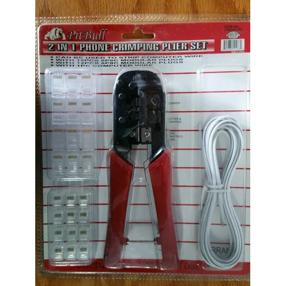 2 Pack 2 In 1 Phone Crimping Plier Set Repair Fix Computer Networking Tool Tel