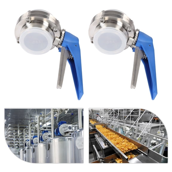 2 Pack 2 Inch Butterfly Valve, Butterfly Valves, Butterfly Valve with Blue Trigger Handle