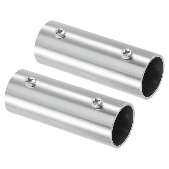 2 Pack 2-Way Straight Pipe Fitting Connector 80mm Length Fit 1" OD Pipe