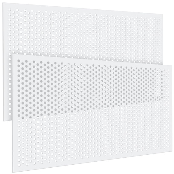 2 Pack 2' X 4' Plastic Perforated Tiles With 1/2" Holes 24" 48" White Drop Ceiling Grid Covers
