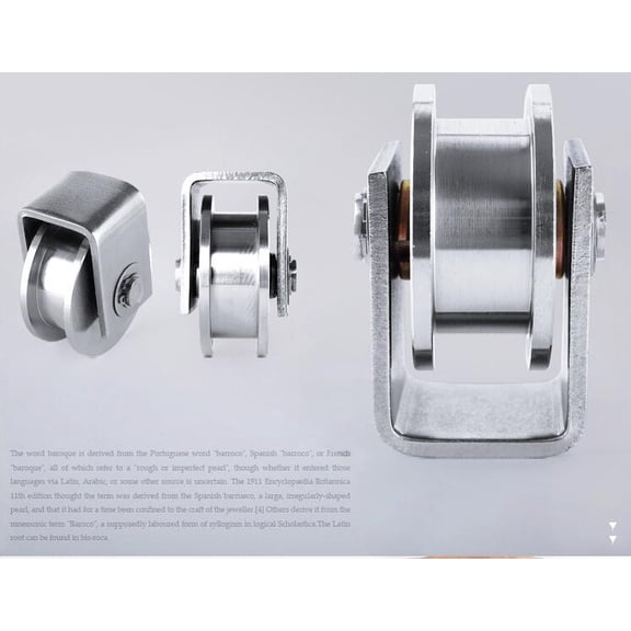 2 Pack 2" inch Sliding Gate Roller 304 SS H Groove Type Wheel Track Rail Bracket