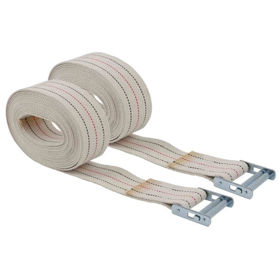(2 Pack) 2" x 15' Piano Moving Strap with Roller Buckle, Made From Cotton Webbing
