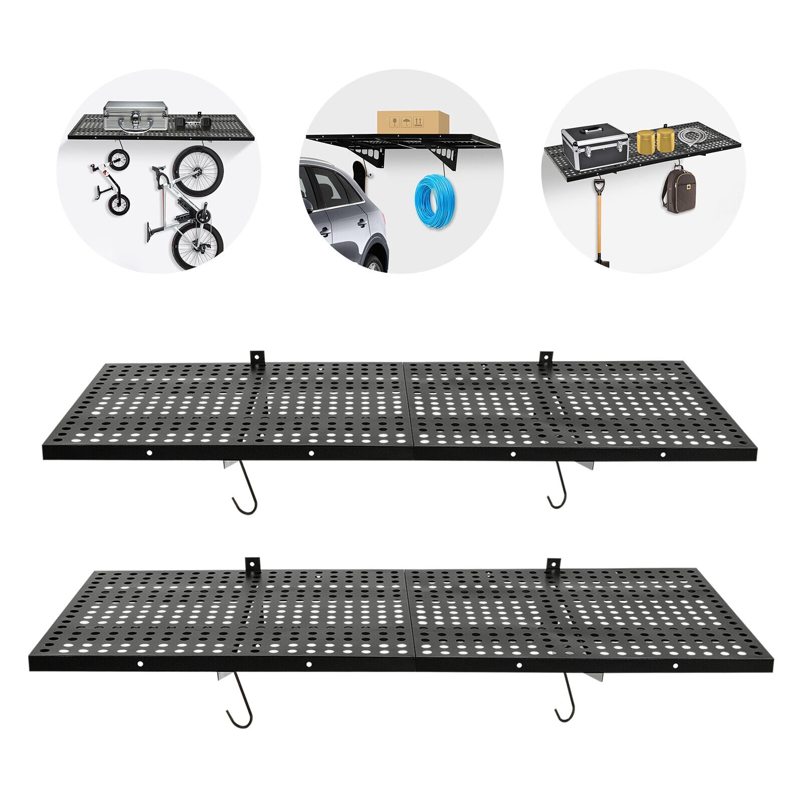 2Pack 20*48in/24*48in Bike Storage Rack Garage Wall Mount Shelves Bike