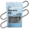 thumbnail image 1 of 2-Pack 20" Full Chisel Chainsaw Chain D70 Replacement for Oregon 72V070G Chainsaws - (20 inch, 3/8" Pitch, 0.050" Gauge, 70 Drive Links), 1 of 8