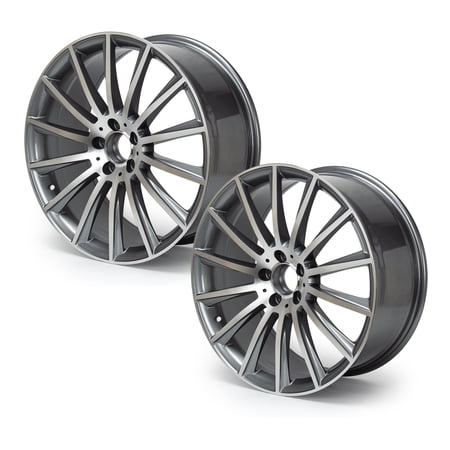 2-Pack 20" Replacement Wheel Rim, 20x8.5-inch 5-Lug Alloy Rims ET40, Multispoke AMG Style