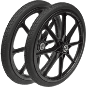 Blackbird Carts 20" Flat Free Replacement Wheels for Rubbermaid Big Wheel Cart, 5/8 Axle Bearings