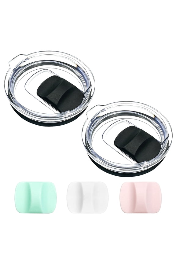 2 Pack 20 oz Tumbler Lid for Yeti Lids with 3 Magnetic Slider ReplacementReplacement Lids Compatible for YETI 20 oz Tumbler, 10/24 oz Mug, 10 oz LowballRamblerOld Style
