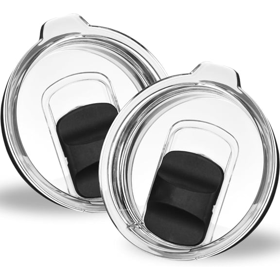 2 Pack 20 oz Tumbler Lids, Magnetic Replacement Covers for 20 oz Tumbler, 16 oz Pints, 10/24 oz Mug, 10 oz Lowball, Suitable for Cups with Mouth Size of 3.15-3.2 In