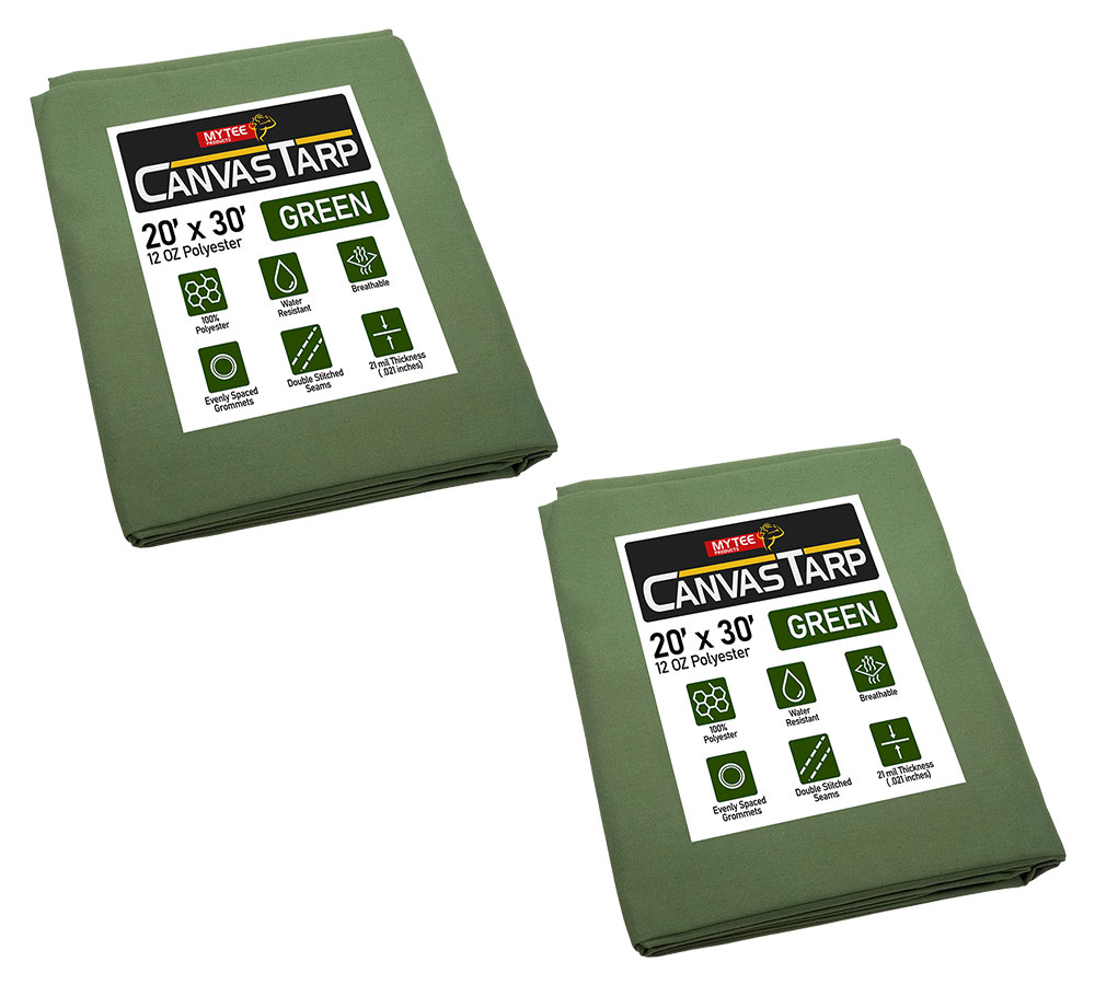 Mytee Products Green Canvas Tarp 12oz Heavy Duty Water