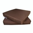 thumbnail image 1 of 2 Pack 20"x18"x4" Memory Foam Platform Water-resistant Cushions for Outdoor Patio Seats, 1 of 7