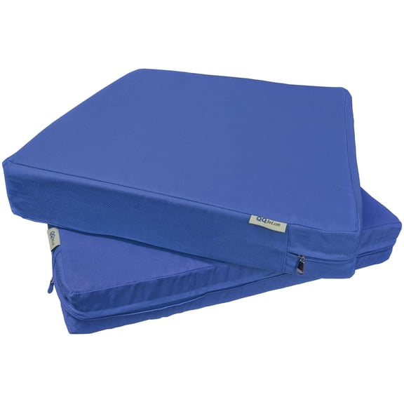 2 Pack 20"x18"x4" Memory Foam Platform Water-resistant Cushions for Outdoor Patio Seats
