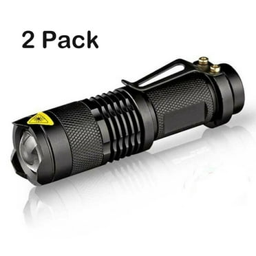 2 Pack 2000 LM LED Flashlights, Powerful Handheld Mini Tactical Flashlight, Ultra Bright Zoomable Flashlight for Outdoor, Camping, Emergency