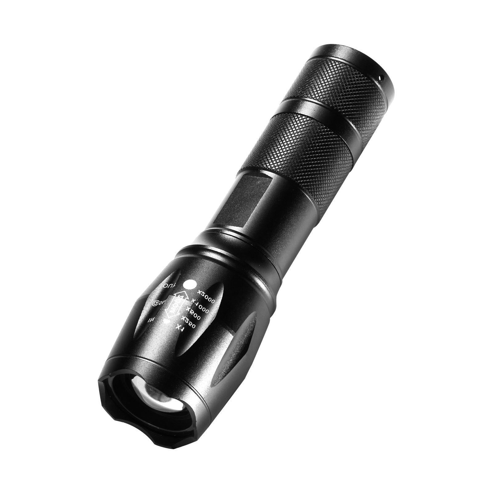 2-Pack 2000 Lumens Flashlight, 5 Modes & Adjustable Focus, High Lumens LED Flashlights for Camping, Hiking (Black)