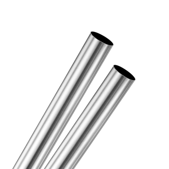 2-Pack 200mm 304 Stainless Steel Tube, 12mm OD 0.5mm Wall Thickness Seamless Stainless Steel Tubing [0.47x0.02x7.9IN]