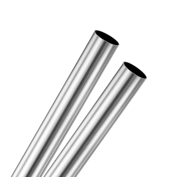 2-Pack 200mm 304 Stainless Steel Tube, 15mm OD 0.5mm Wall Thickness Seamless Stainless Steel Tubing [0.59x0.02x7.9IN]