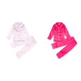 2Pack,2024 Kids Girl Boy Summer Outfits for Toddler Satin Pajamas Set